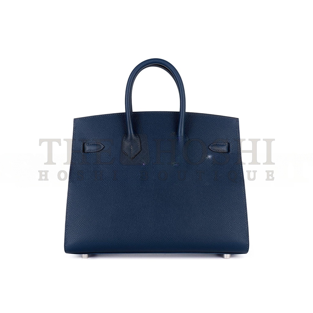 H**me5 BIRKIN 25 EPSOM LEATHER ROYAL BLUE SILVER BUCKLE BAG 1274381 (25*20*13cm) Master Quality